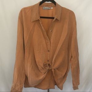 Burnt orange button down shirt